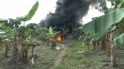 El laboratorio fue destruido por el Ejército.