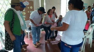 Socializan a más de 80 personas de los municipios de La Macarena, Uribe, San Juan de Arama, Vistahermosa y Puerto Rico, los resultados preliminares obtenidos en el análisis de agentes, causas y motores de deforestación en el Área de Manejo Especial la Macarena.