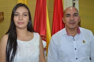  Lesbi Maritza Díaz Ríos, nueva secretaria de desarrollo agropecuario y sostenible y Jose Gregorio Reyes Cadena,  director de Coldeportes Arauca.