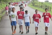 Sabanalarguenses en la Caminata Nacional 5K por la salud, realizada a nivel nacional y que tuvo como fin promover la importancia de la actividad física.