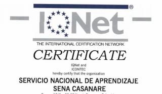 a Regional Casanare del SENA recibió certificación del Instituto Colombiano de Normas Técnicas y Certificación