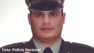 El patrullero de la policía, Cristian Camilo Ruiz Ahumada, murió tras ser impactado por un proyectil de arma de fuego.