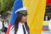 Celebración 20 de julio en Arauca: Cada uno llevaba el uniforme de gala de su colegio.
